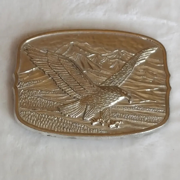 Silvertone Soaring Eagle Belt Buckle - Picture 1 of 5